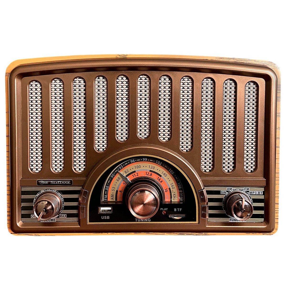 MICROLAB - Radio AM FM  Vintage Reproductor Bluetooth Retro Sixtinna