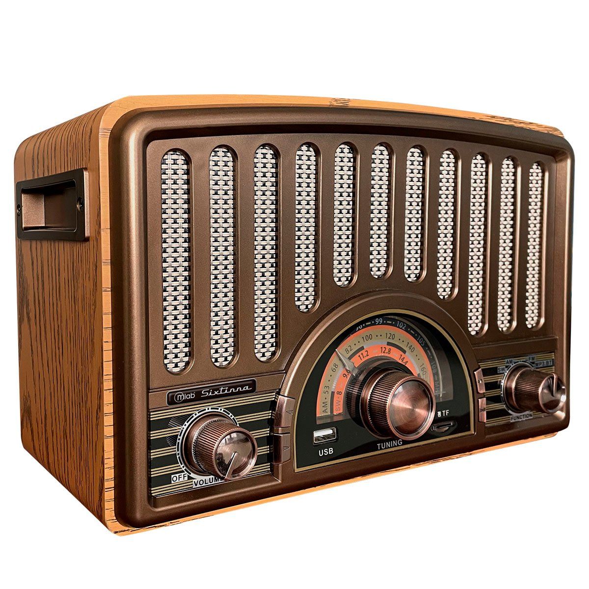 MICROLAB - Radio AM FM  Vintage Reproductor Bluetooth Retro Sixtinna