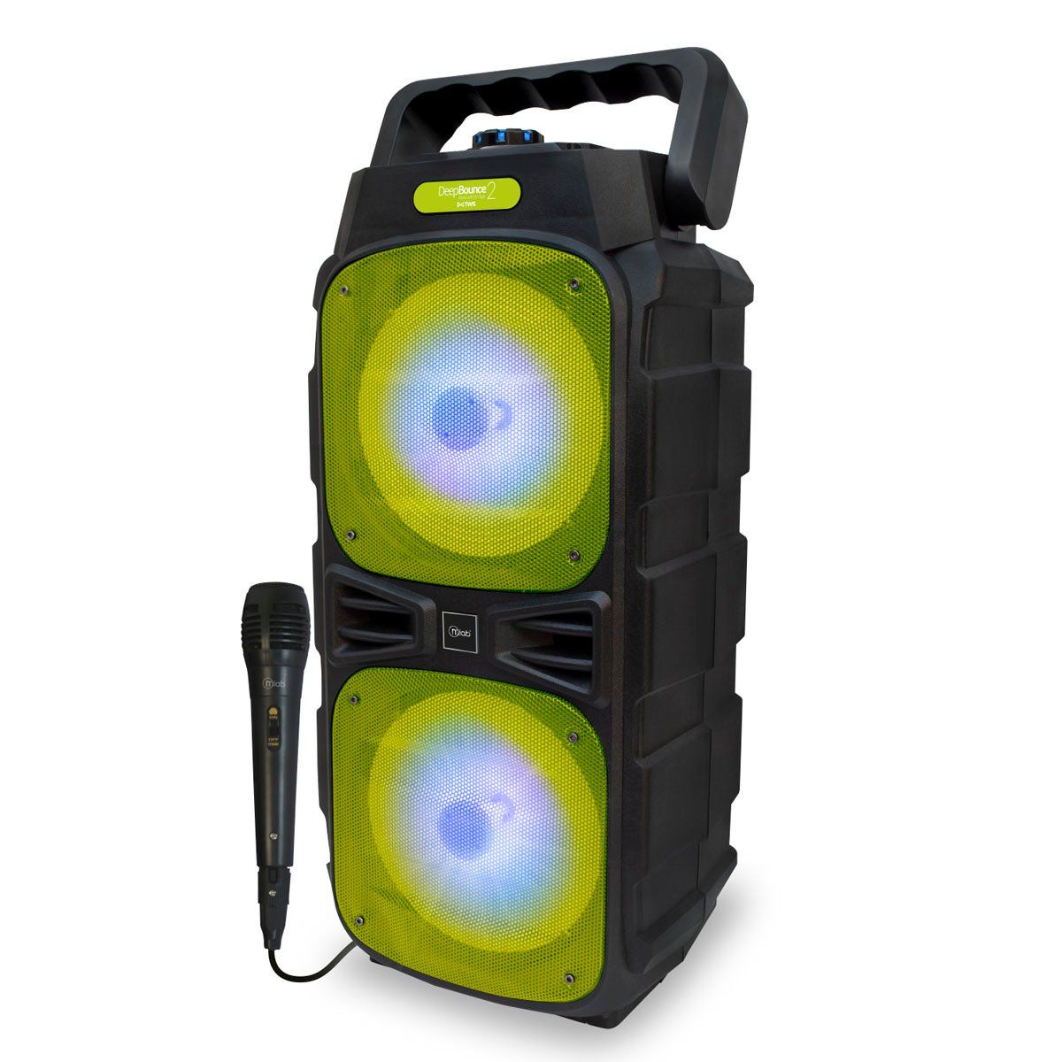 MICROLAB - Parlante inalámbrico Bluetooth Portatil Karaoke Microfono