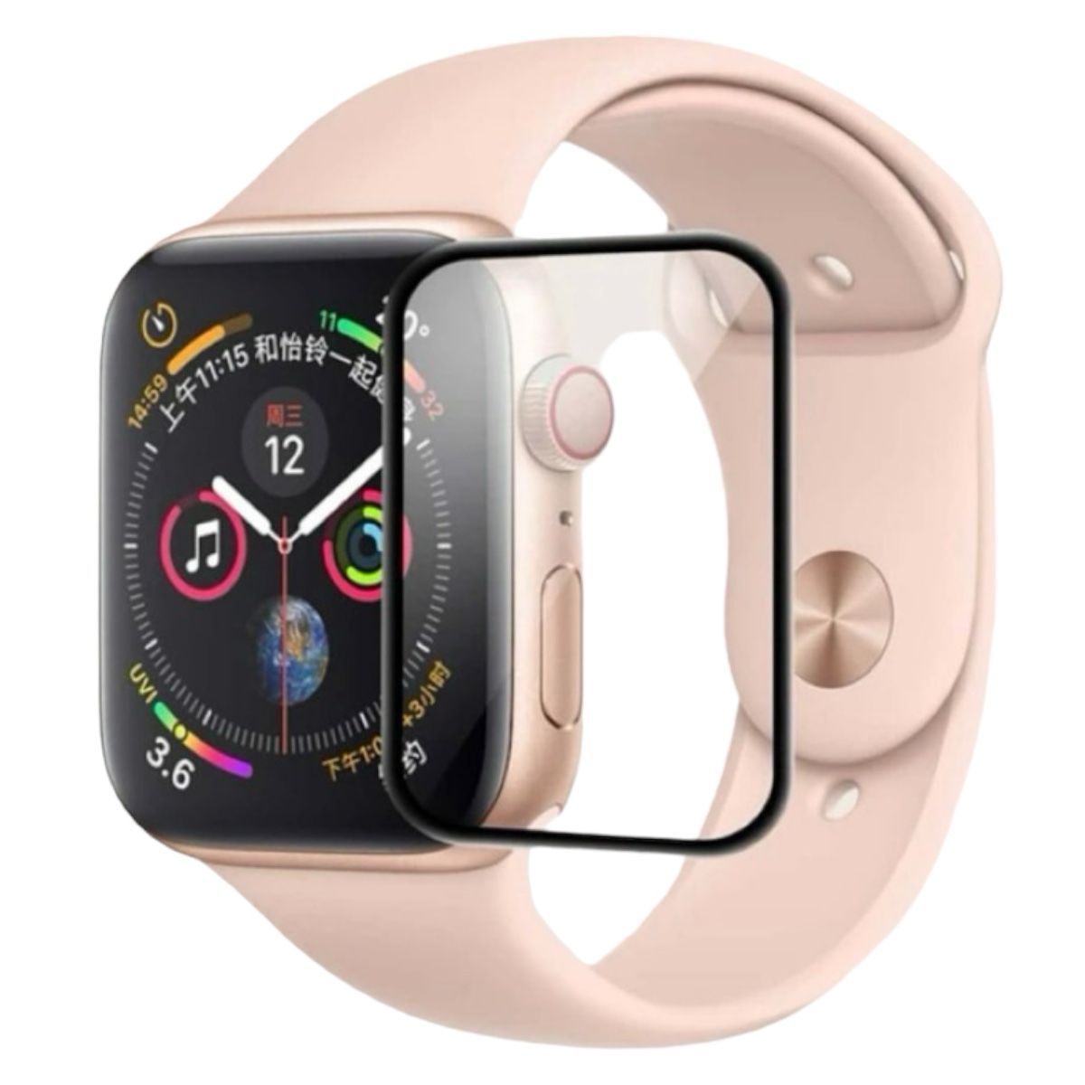 GENERICO - Lámina Mica Curva 3d Completa Para Apple Watch Serie 1/2/3 42 mm