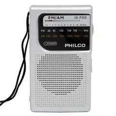 PHILCO - Radio Portatil AM/FM IC-F20 Plateado
