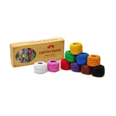 GENERICO - Pack 10 Ovillos de Hilos Perlé de 8gr.