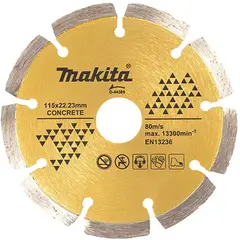 MAKITA - DISCO DIAMANTADO SEGMENTADO 115X2223MM PARA CONCRETO D-44389