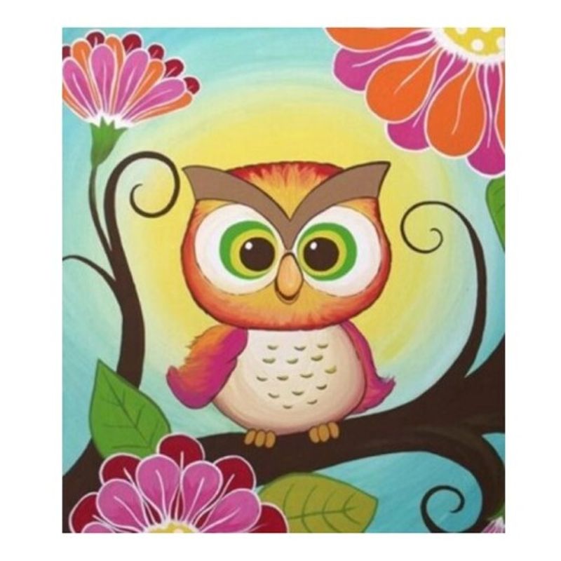 GENERICO - Kit Diamond Painting Pintura De Diamante - Buho 55