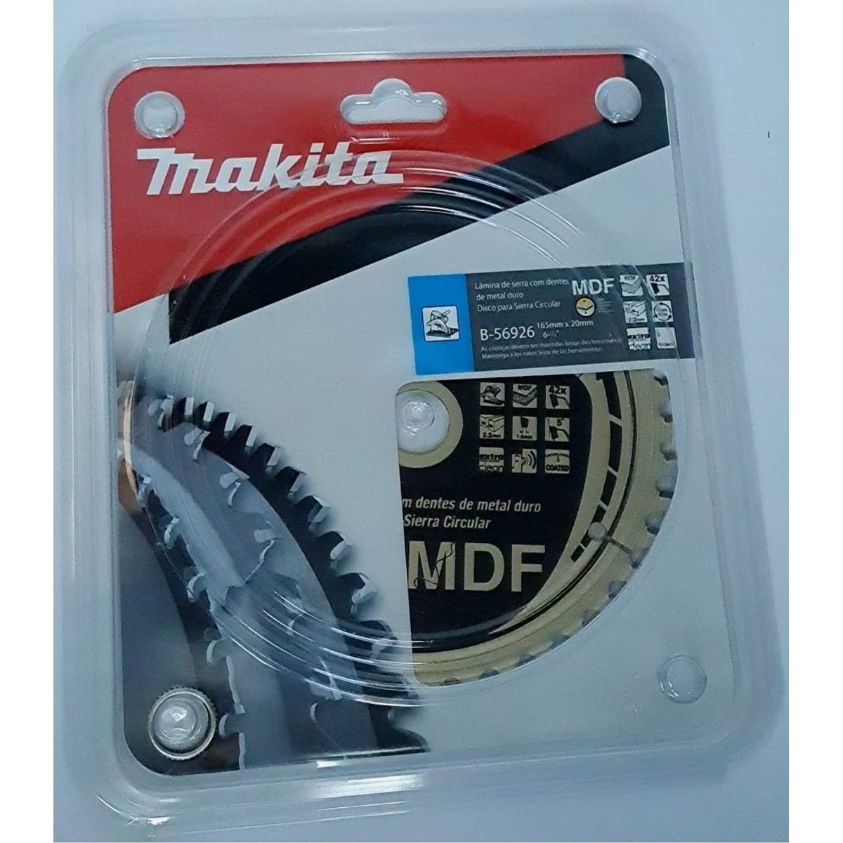 MAKITA - Disco de Sierra para Madera 165 mm. 42 Dientes Makita B-56926