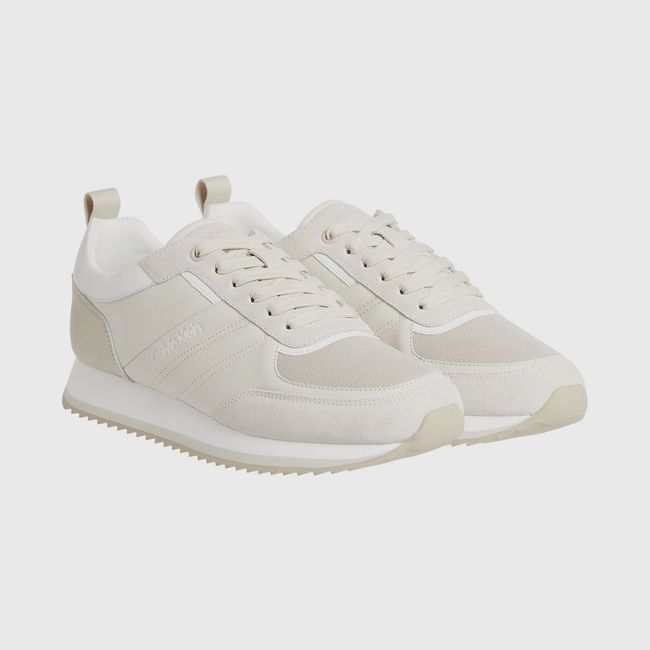 CALVIN KLEIN - Zapatillas Cuero Low Top Up Mix Crema Calvin Klein
