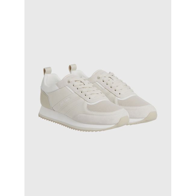 CALVIN KLEIN - Zapatillas Cuero Low Top Up Mix Crema Calvin Klein