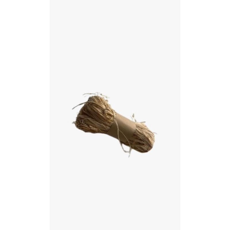 GENERICO - Rafia vegetal natural  en ovillos 30-40 tiras de rafia de 1m