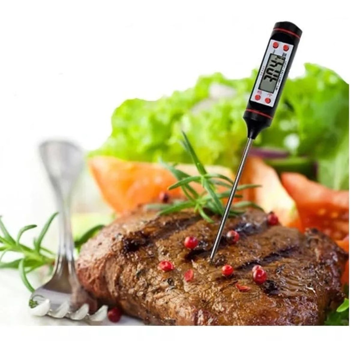 GENERICO - Termómetro Cocina Digital De Gastronómico Asado Reposteria Blanco