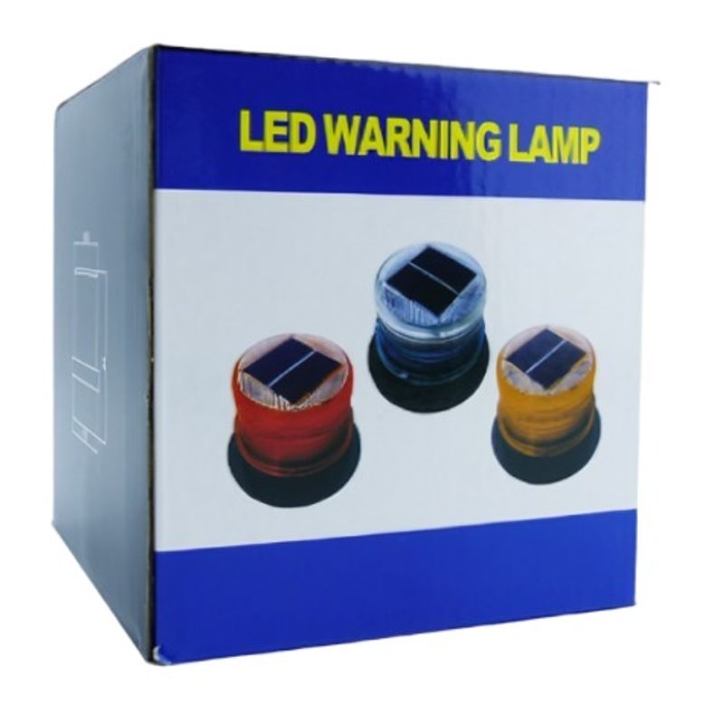 OEM - BALIZA LED STROBO SOLAR PARA AUTO CON IMAN AZUL-ROJO