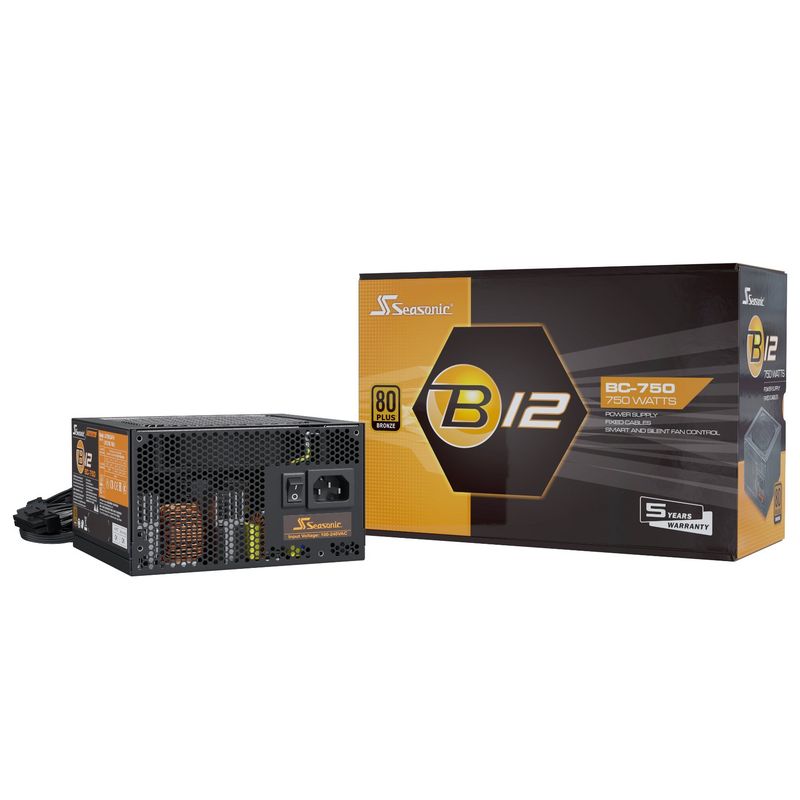 GENERICO - Fuente de Poder Seasonic B12 BC-750, 750W, ATX, 80 Plus Bronze