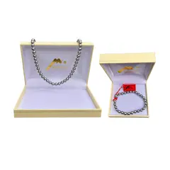 MALLORCA - Set Collar de Perla Gris mas Pulsera Gris de Enchapado en Oro