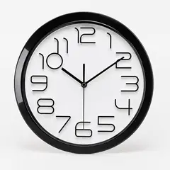 HOMESTAR - Reloj de pared letras 3D negro 29 cm