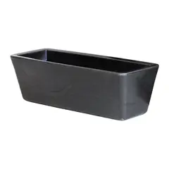 VERDY - Maceta Jardinera Pantanal Liso 64x19x22cms Negro Efecto Marmoleado