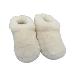 ROU ESENCIA NATURAL - Pantufla de lana natural de oveja unisex