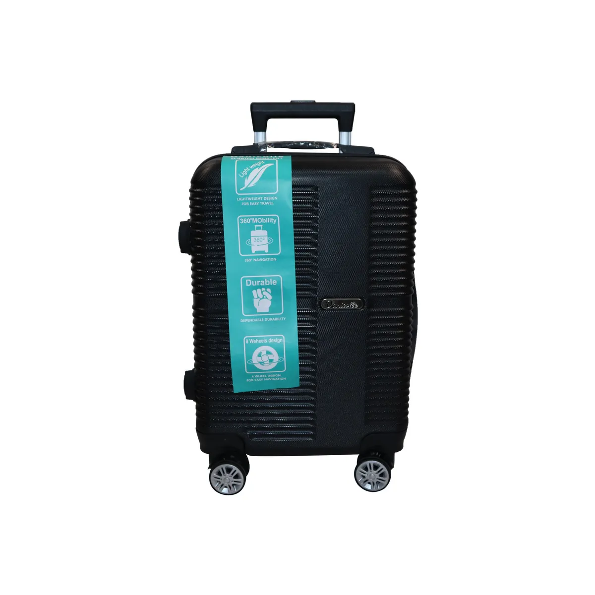 DINASTELLA - Maleta de Viaje para Cabina 10 kilos Rigida Ruedas 360 Negra