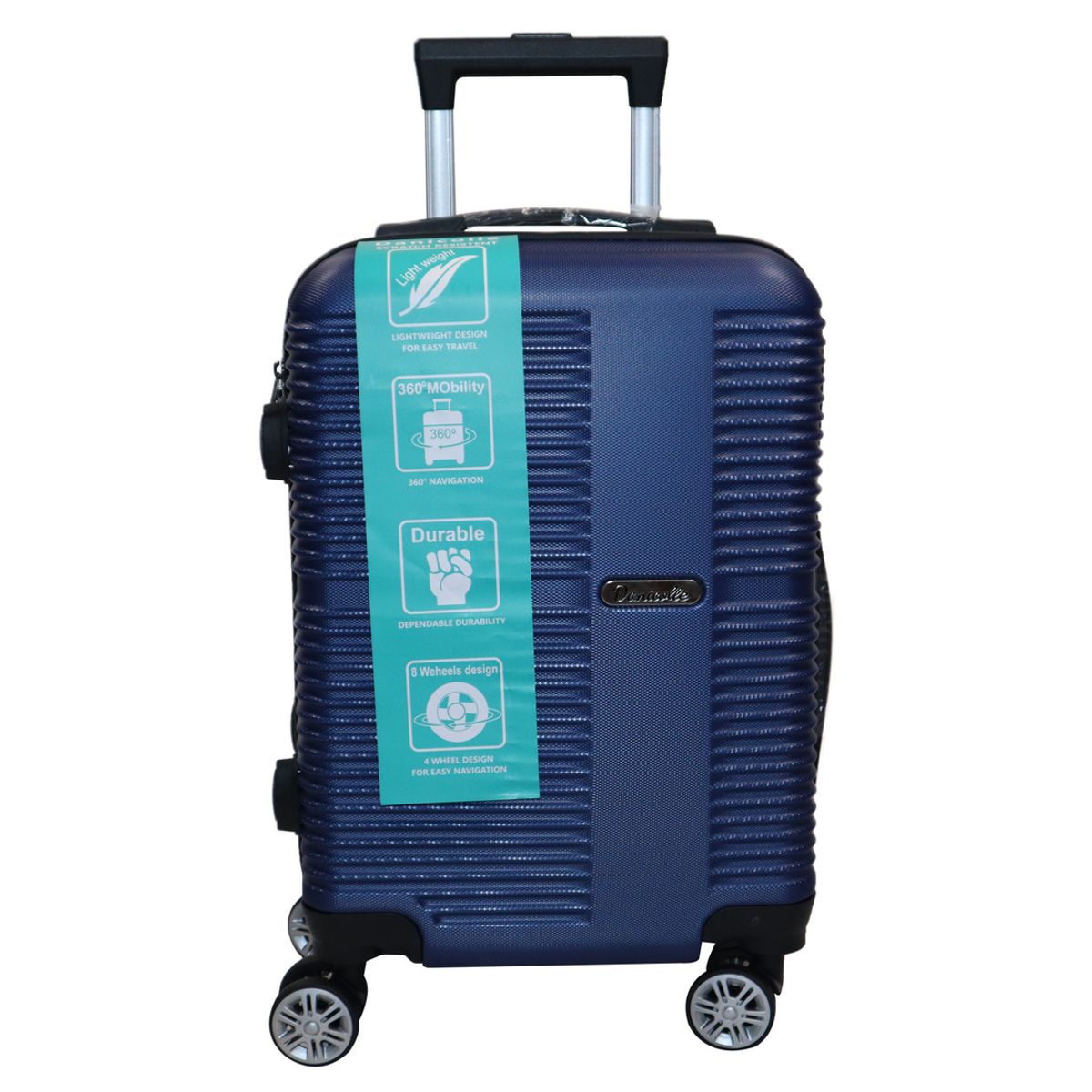 DINASTELLA - Maleta Cabina Tipo Carry On Rigida Y Con Candado 10 Kilos Azul Jr