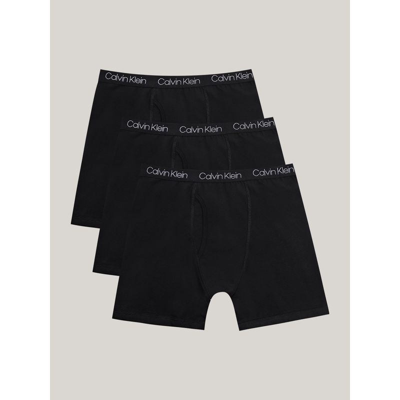 CALVIN KLEIN - Pack 3 Bóxers Brief Niño Cotton Stretch Negro Calvin Klein