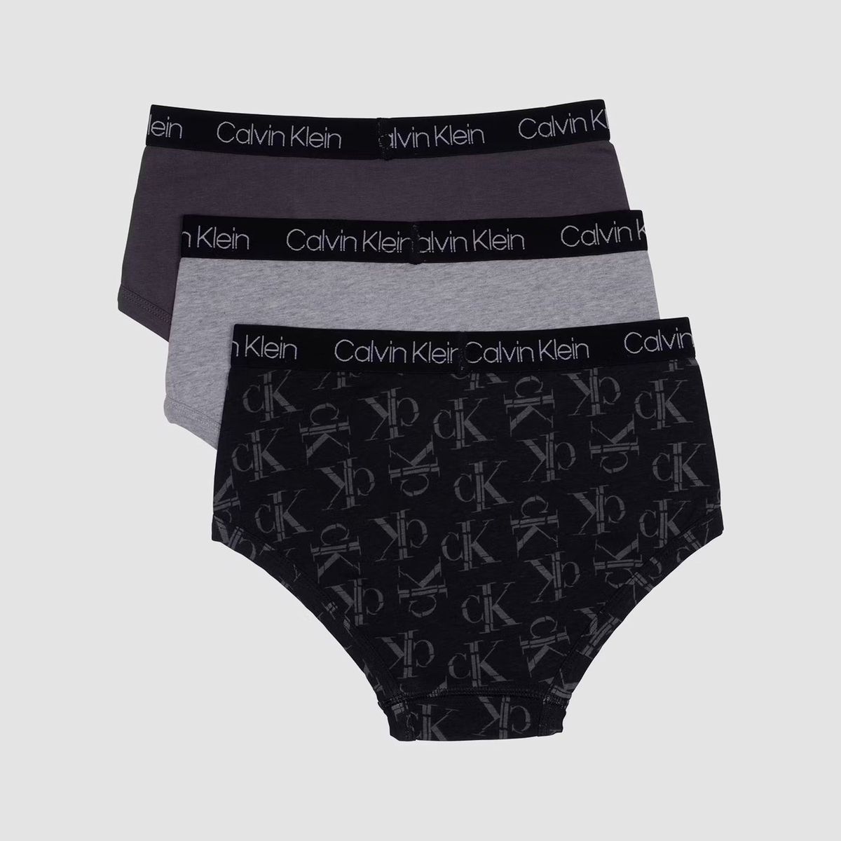 CALVIN KLEIN - Pack 3 Slips Niño Cotton Classic Gris Calvin Klein