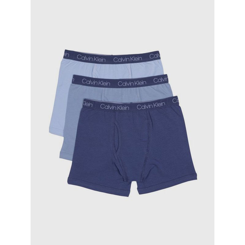 CALVIN KLEIN - Pack 3 Bóxers Brief Niño Cotton Stretch Azul Calvin Klein