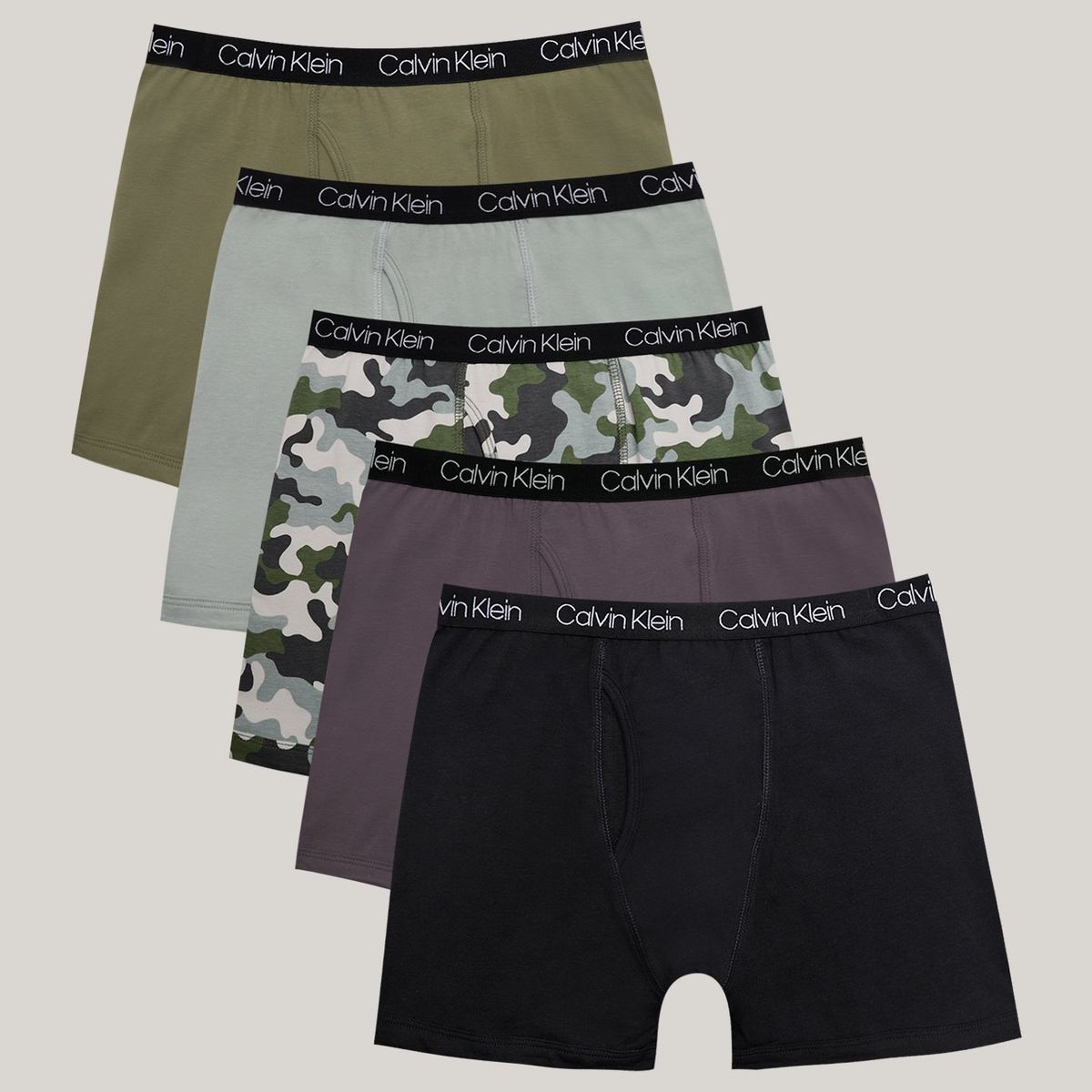 CALVIN KLEIN - Pack 5 Bóxers Brief Niño Cotton Stretch Multicolor Calvin Klein