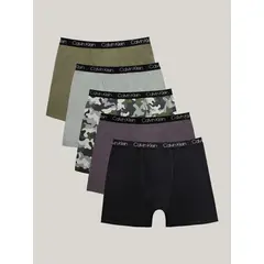 CALVIN KLEIN - Pack 5 Bóxers Brief Niño Cotton Stretch Multicolor