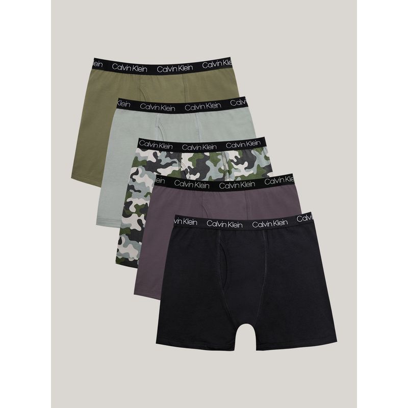 CALVIN KLEIN - Pack 5 Bóxers Brief Niño Cotton Stretch Multicolor Calvin Klein