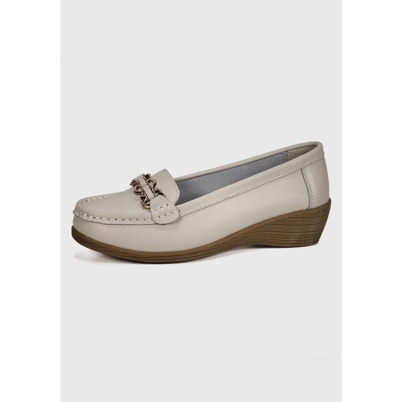 DEGAS - Mocasín Cuero Tanza Beige DEGAS