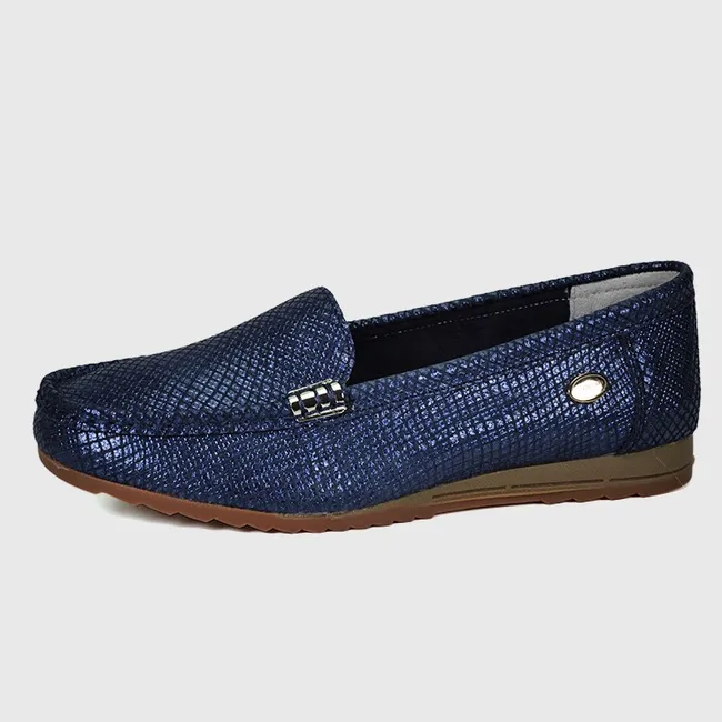 DEGAS - Mocasín Cuero Ethel Azul DEGAS