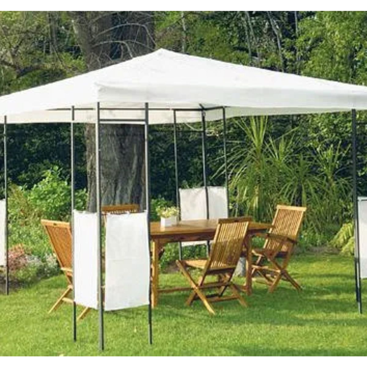 GENERICO - Pérgola Metalica Blanca  2,5x3x3 M-  Outzen