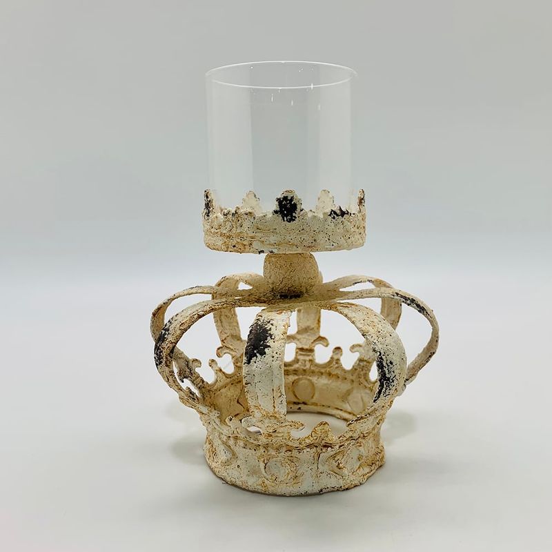 SORENTO - Candelabro Metálico Envejecido Corona