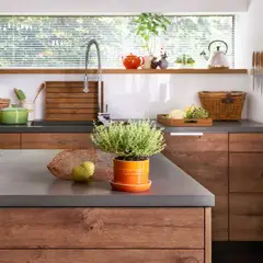 LE CREUSET - Macetero con Bandeja 15 cm Volcanico