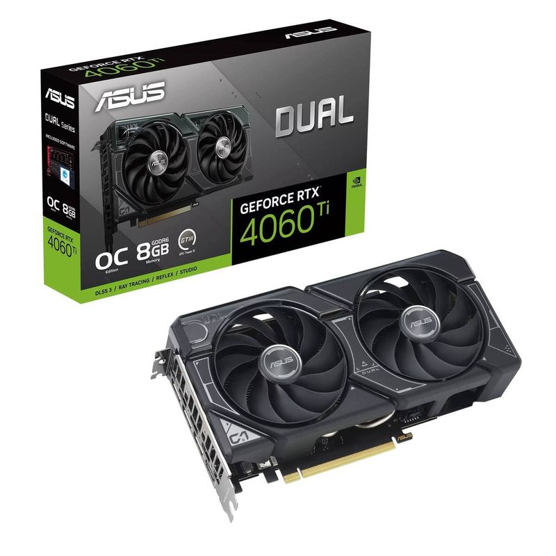 ASUS - Tarjeta de Video ASUS Dual GeForce RTX 4060 Ti OC Edition, 8GB GDDR6