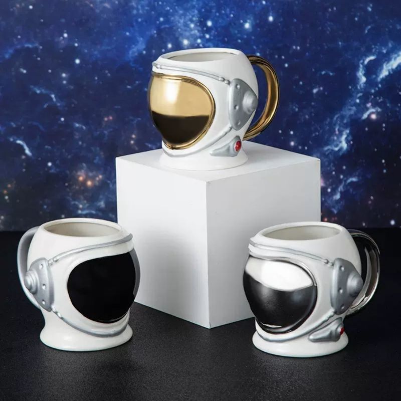 HOMESTAR - Taza de Café Diseño Espacial Plateado
