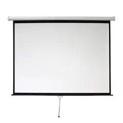 GENERICO - TELON MANUAL 152×152 CM BORDE NEGRO MECANISMO RETRACTIL