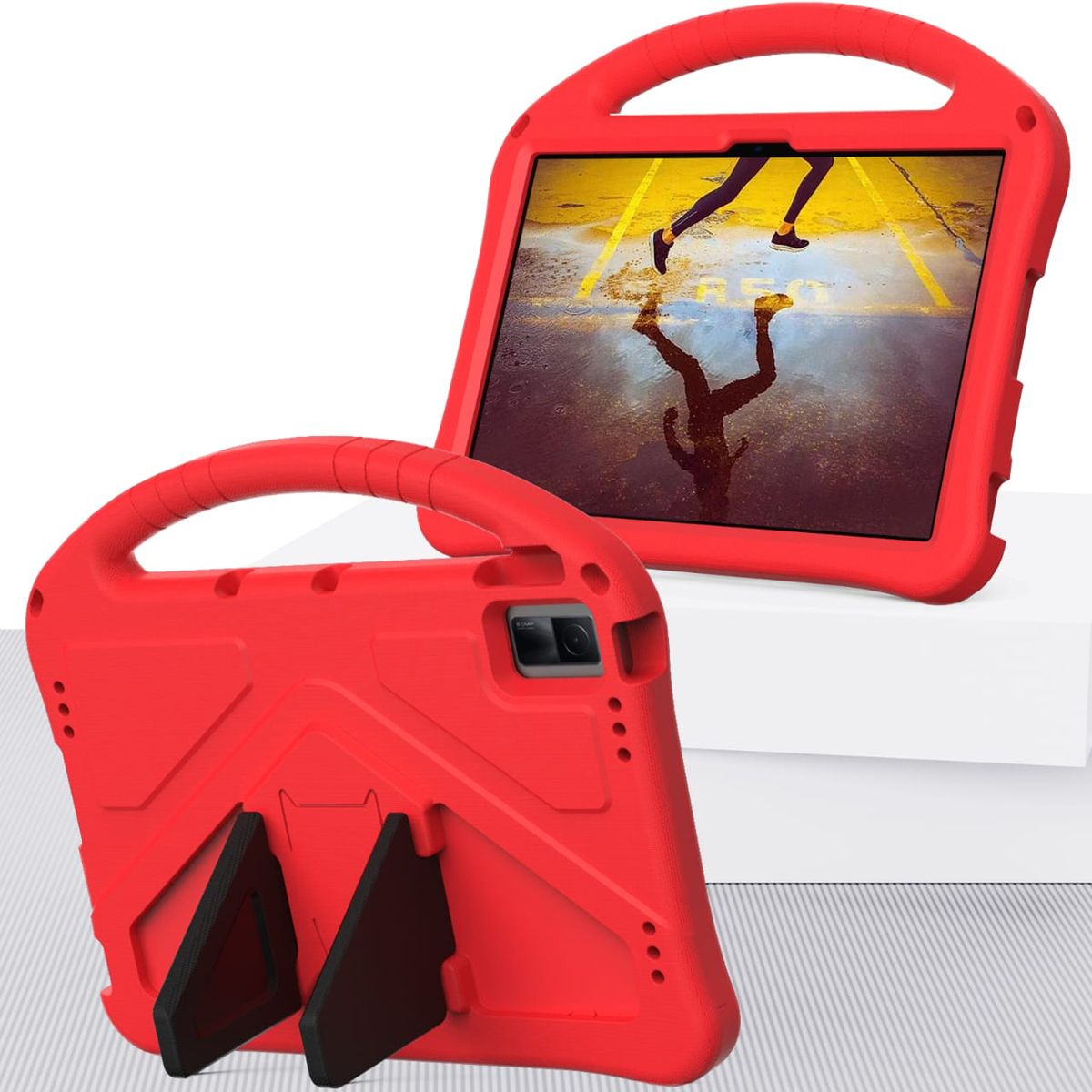 GENERICO - Funda De Goma Eva compatible con  TCL Tab 11 Rojo