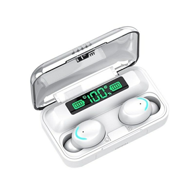 GENERICO - Audifonos Bluetooth Tws Bht-F9-5 1200Mah - Blanco.