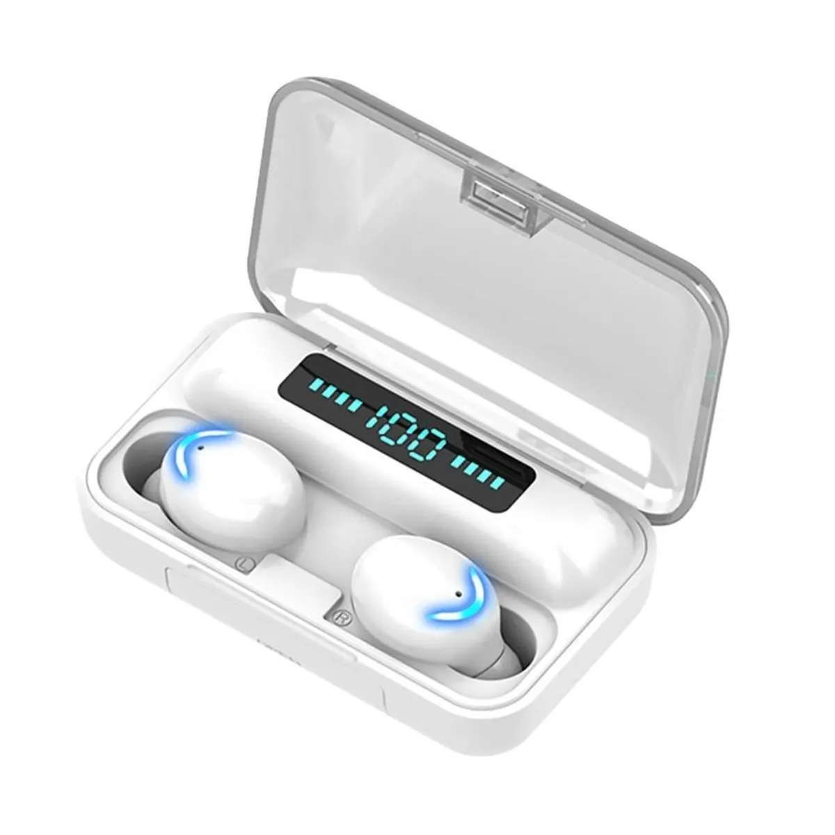 GENERICO - Audifonos Bluetooth Tws Bht-F9-5 1200Mah - Blanco.