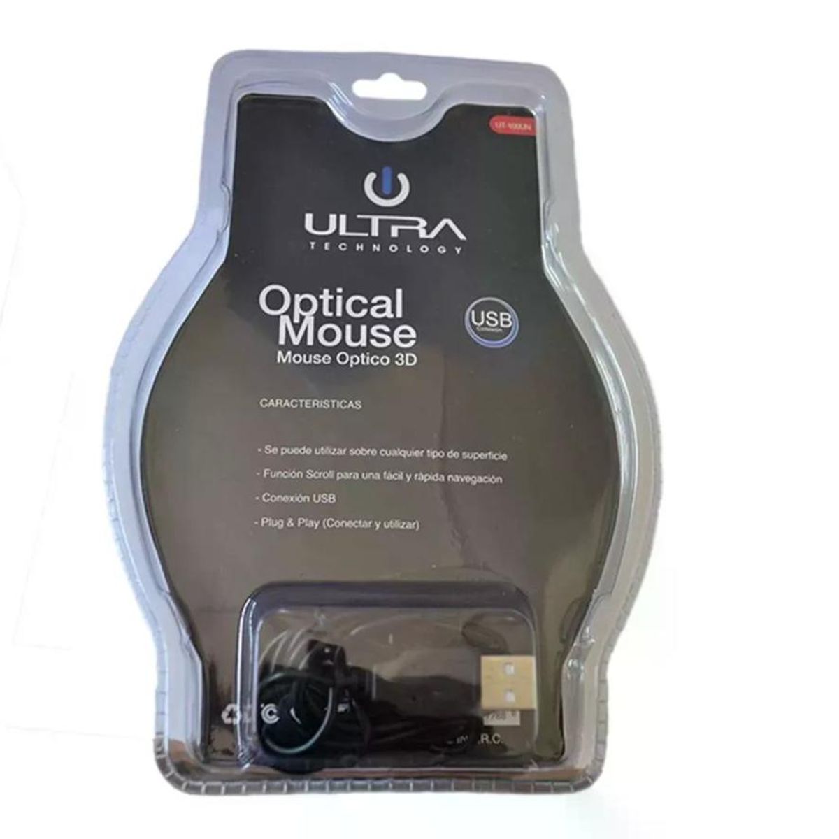 GENERICO - Mouse alámbrico USB óptico negro