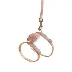 GENERICO - Arnes Transpirable Ajustable y Correa Perros Gatos Rosado