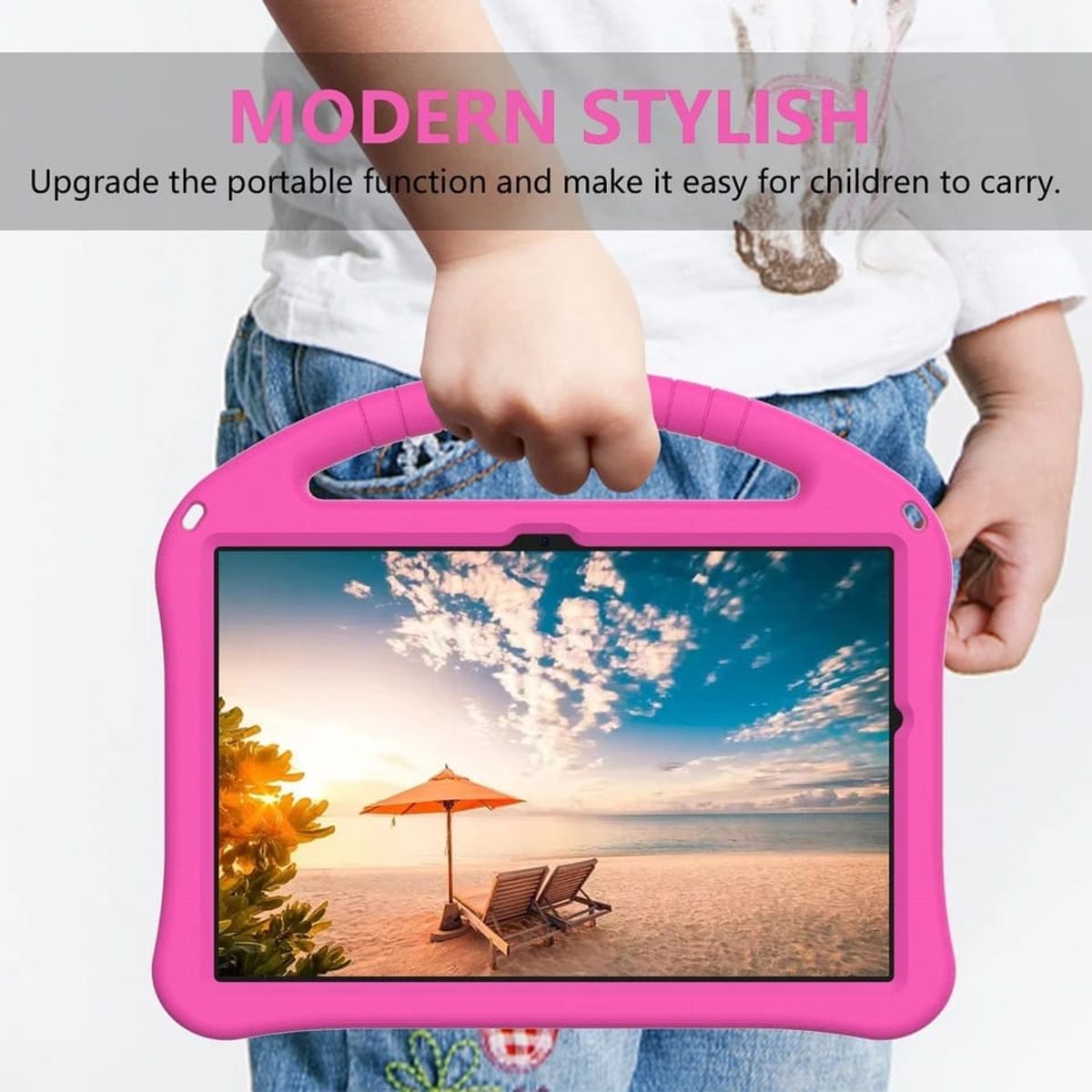 GENERICO - Funda De Goma EVA compatible con Samsung Galaxy Tab A9 Rosa