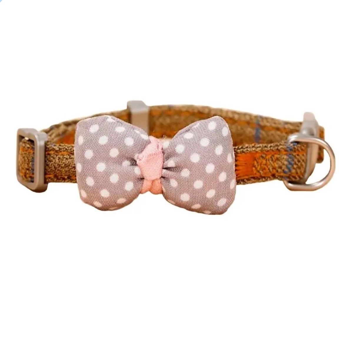 GENERICO - Collar De Algodon Mascotas Pequeñas Gato Y Perro Lazo Rosado