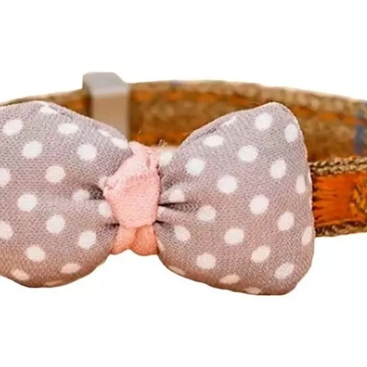 GENERICO - Collar De Algodon Mascotas Pequeñas Gato Y Perro Lazo Gris