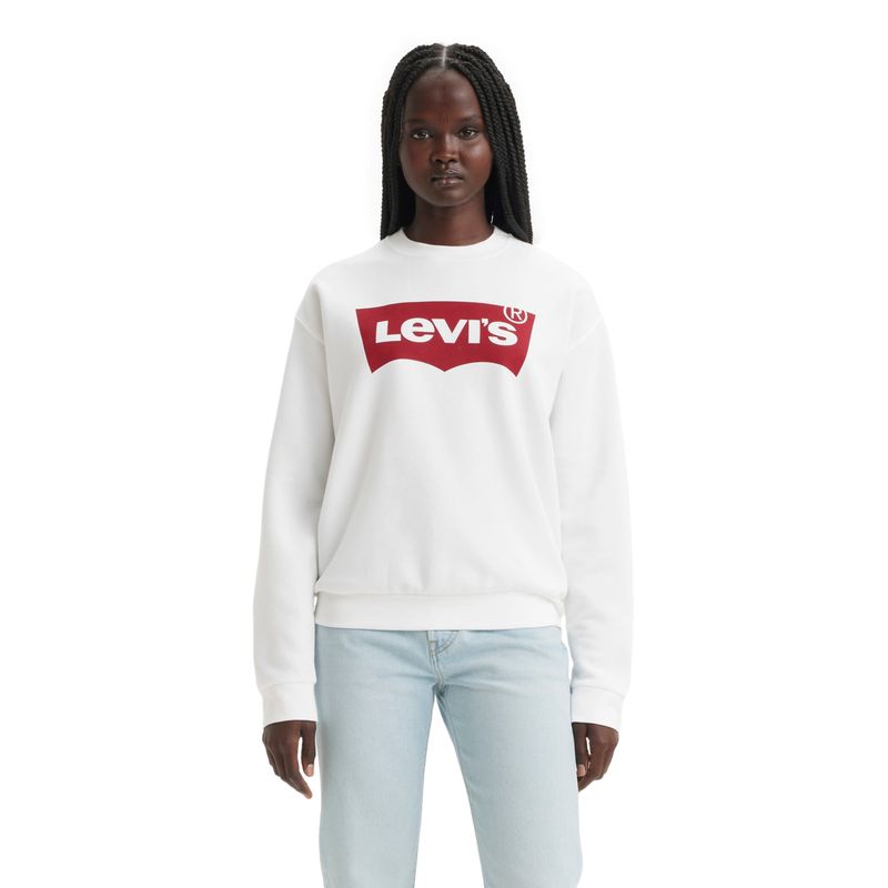 LEVIS - Polerón Mujer Regular Fit Blanco Levis