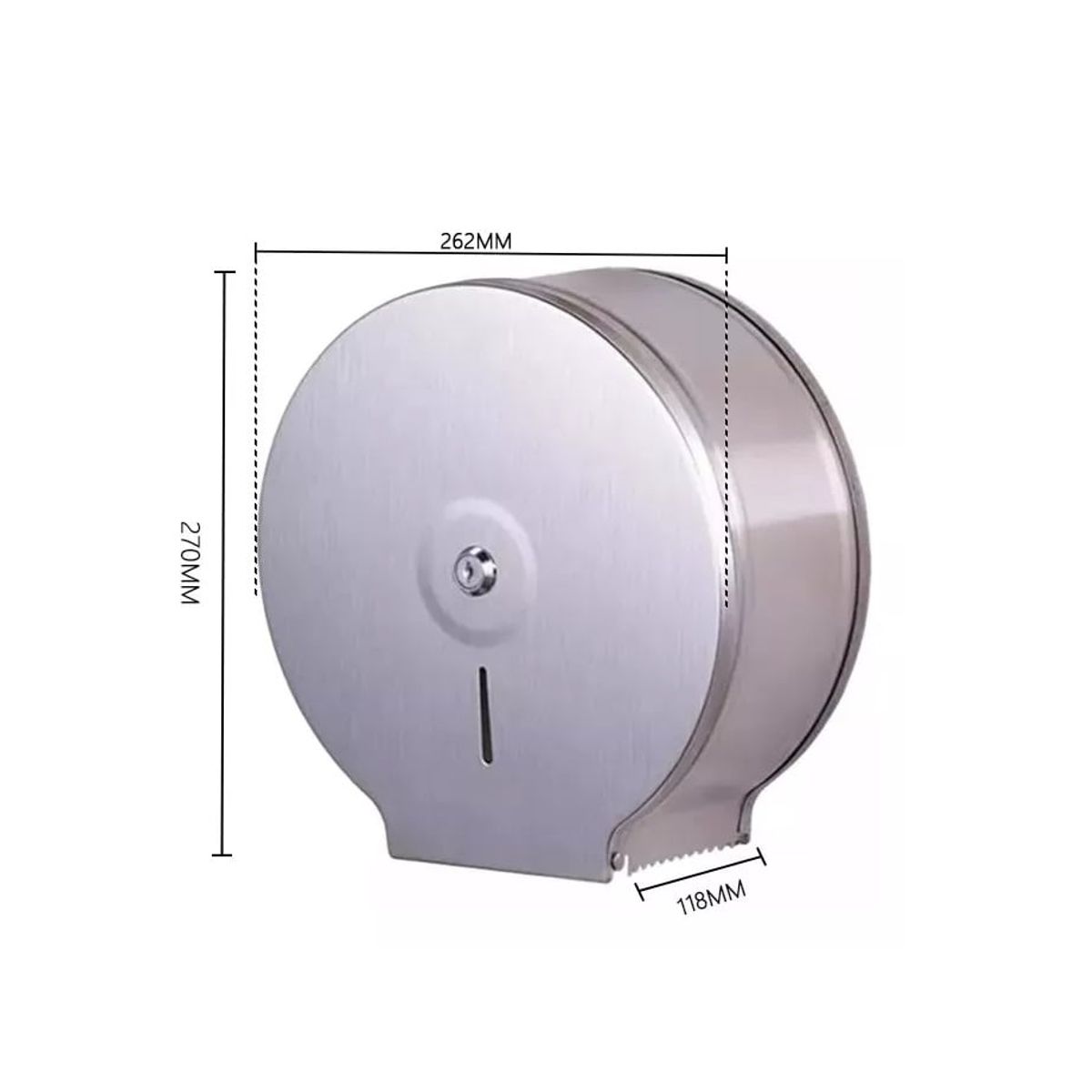 TAUMM - Dispensador Papel Higiénico Acero Inoxidable Con Llave Taumm