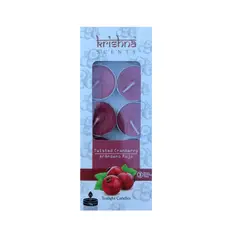 GENERICO - Vela Aromática Tealight Caja 10 Unidades Aroma Arandano Rojo