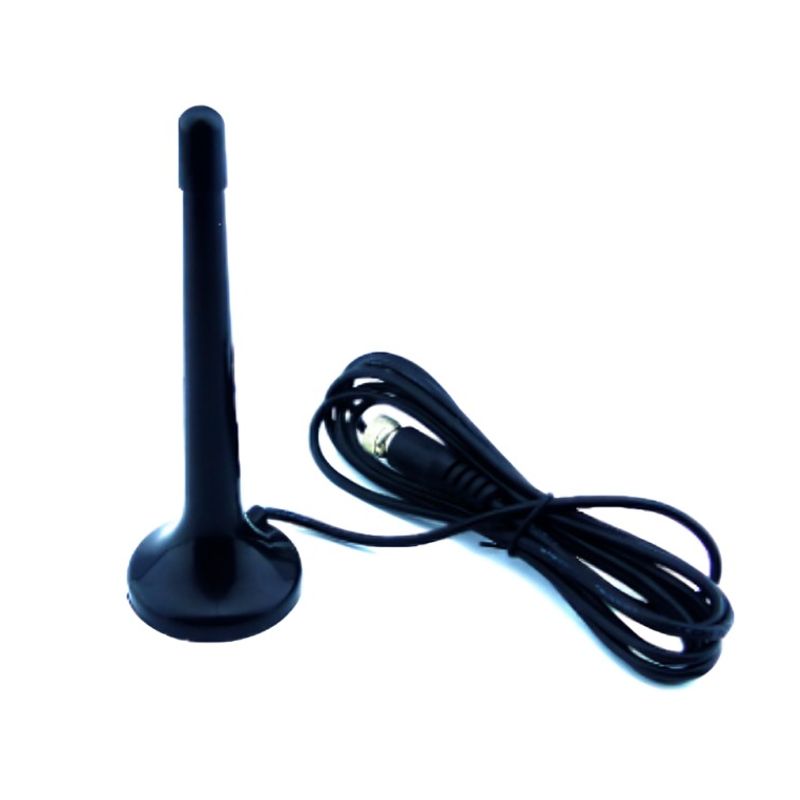 OEM - ANTENA TV DIGITAL MINI CON IMAN, CABLE 2 MTS NEGRA