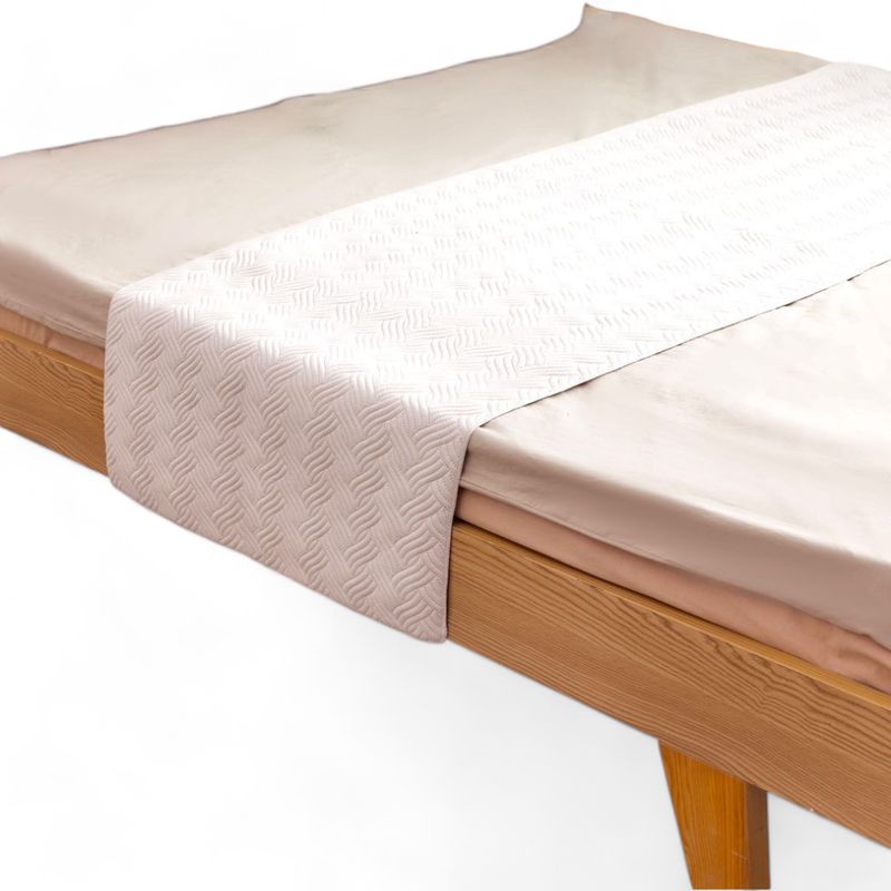GENERICO - Piecera Para Cama 2 Plaza - King Terciopelo Plush 70x210cm - Blanco