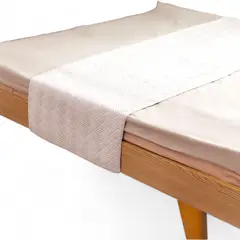 GENERICO - Piecera Para Cama 2 Plaza - King Terciopelo Plush 70x210cm - Blanco