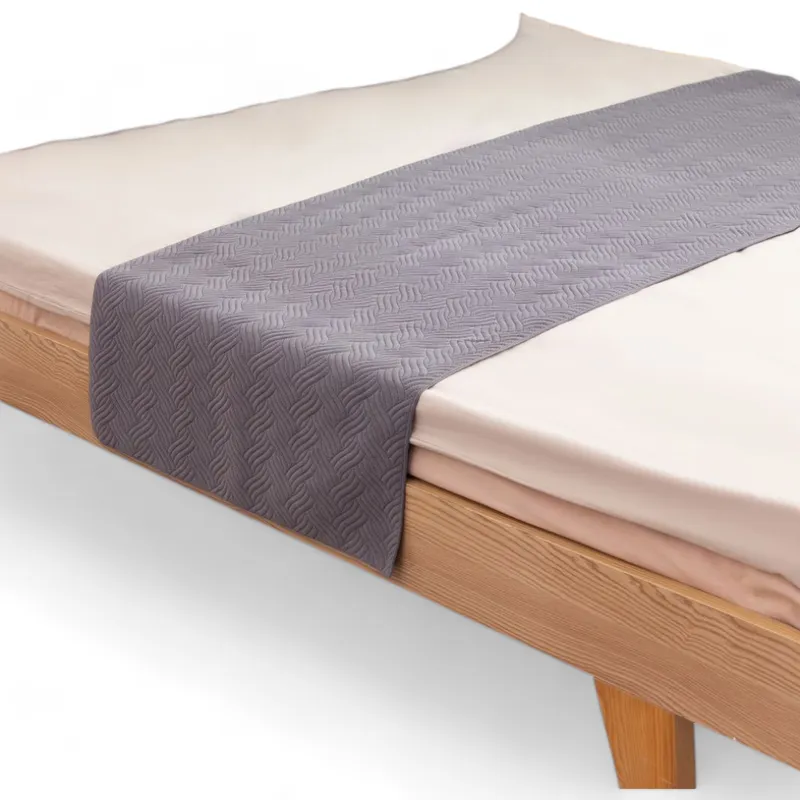 GENERICO - Piecera Para Cama 2 Plaza - King Terciopelo Plush 70x210cm - Gris